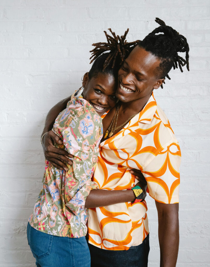 Young couple minding the gap in their relationship