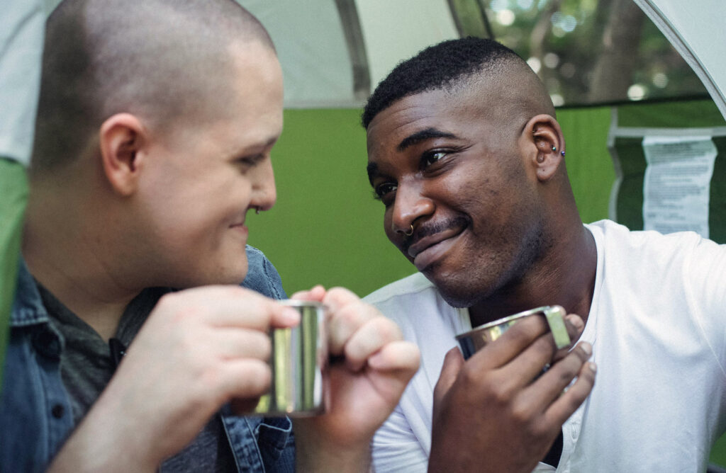 Two men, dating with purpose