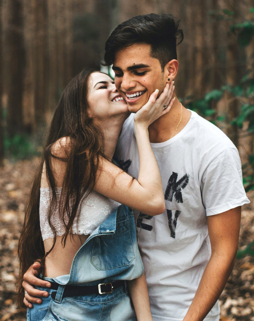 Young couple on a first date