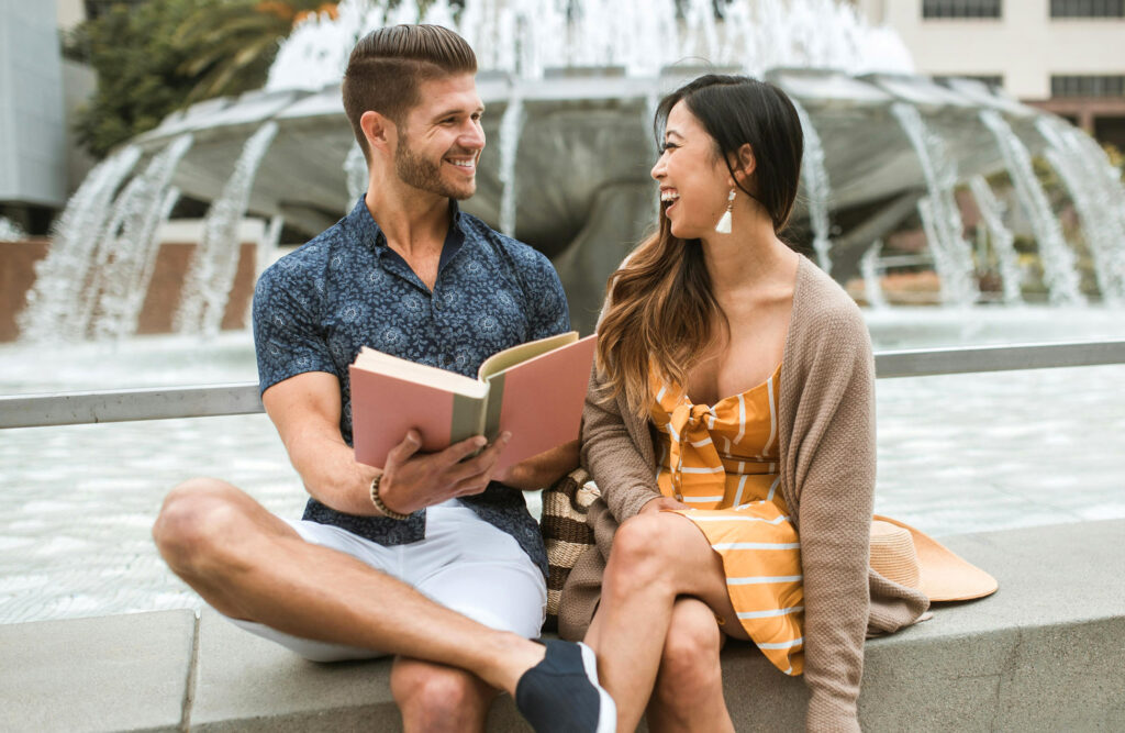 Two people on an intentional date