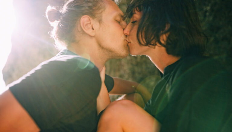Two people kissing, acting on their Core Desires