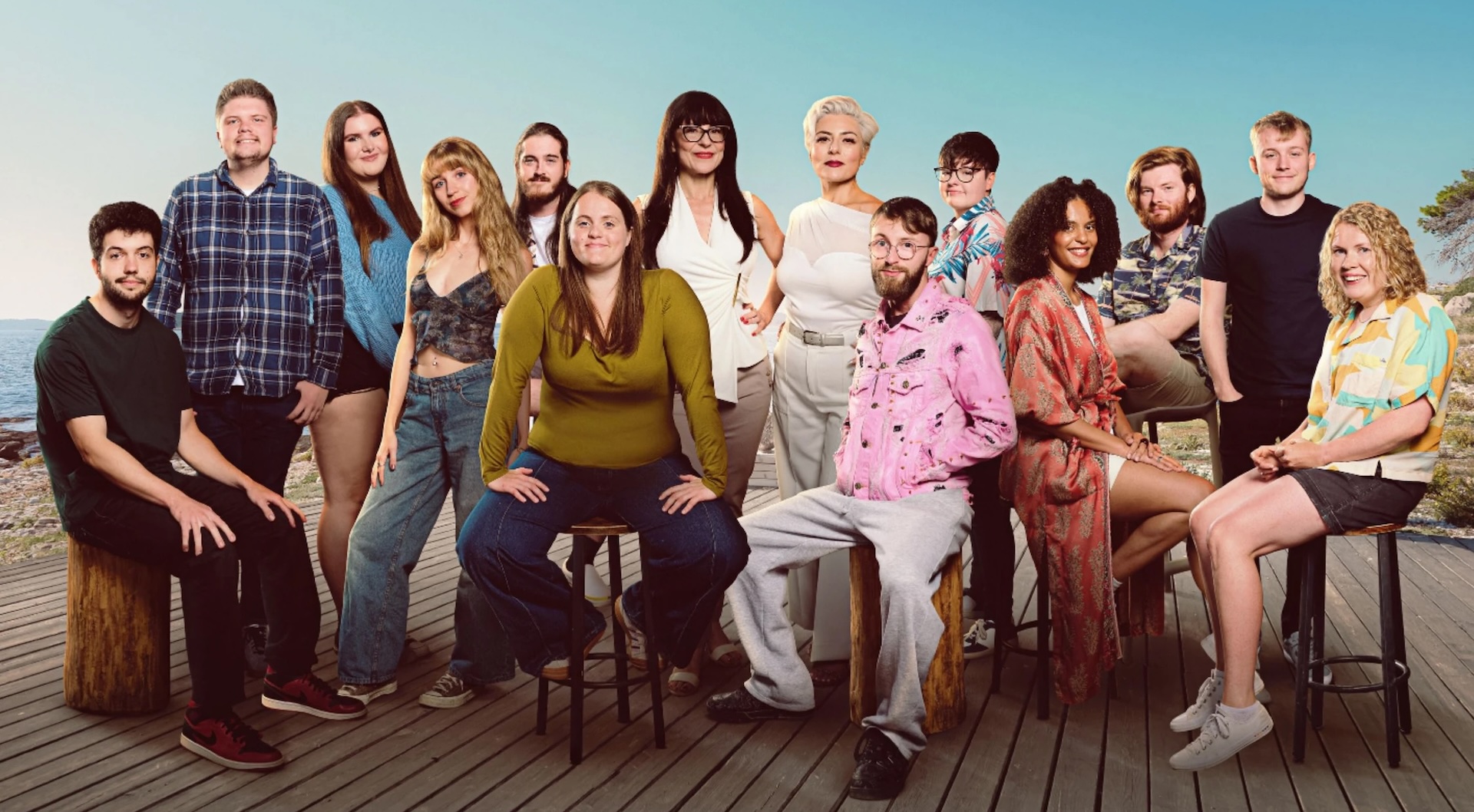 Celeste and Danielle with the participants of Virgin Island Season 2